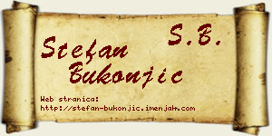 Stefan Bukonjić vizit kartica